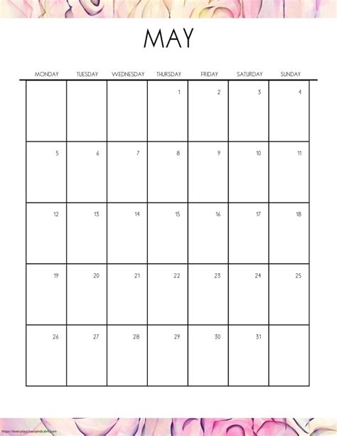 Free Printable Calendars 2025 May Ethan James