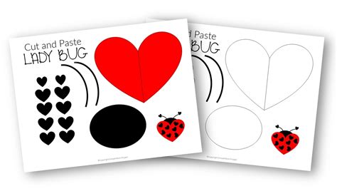 Free Printable Heart Shaped Ladybug Craft Simple Mom Project