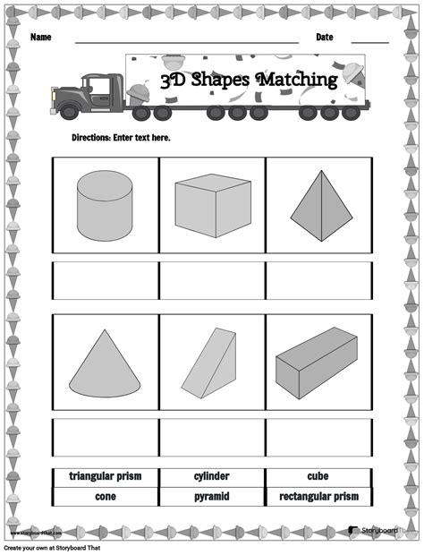 Free Printable Interactive 3D Shapes Worksheets, 52% Off
