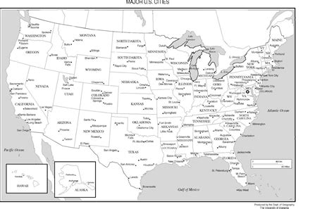 Free Printable Map Of The United States With Major Cities Printable