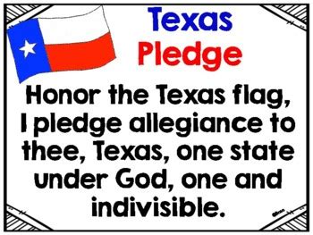 Free Texas Pledge By Bravo Teachers Pay Teachers