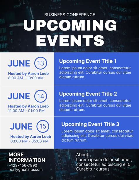 Free Upcoming Events Flyer Template In Psd Ai Free Psd Templates