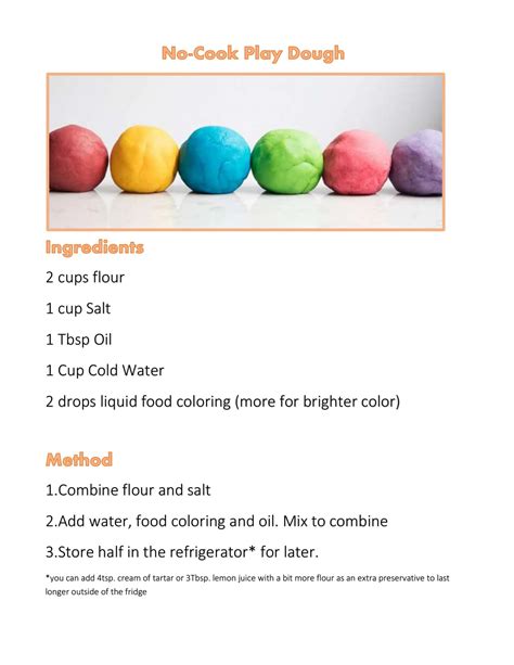 Fun And Easy Playdough Recipe Without Cooking Make Playdough In