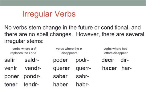 Future Tense Irregular Ppt