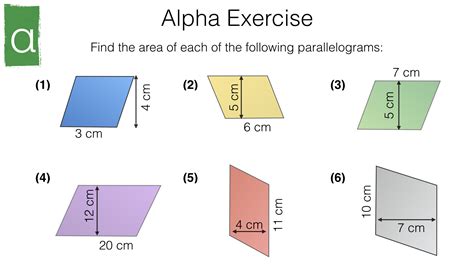 G16b Area Of A Parallelogram Bossmaths Com