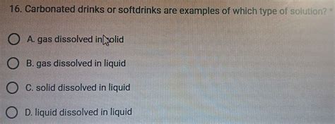 Gas Dissolved in Liquid Examples