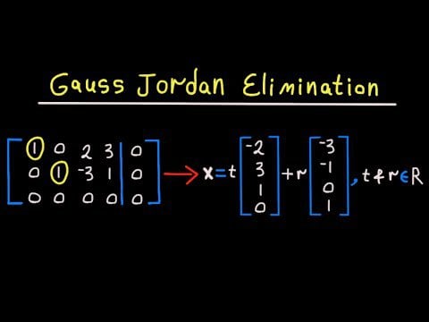 Gauss Jordan Elimination Rref For Ax B Infinitely Many Solutions