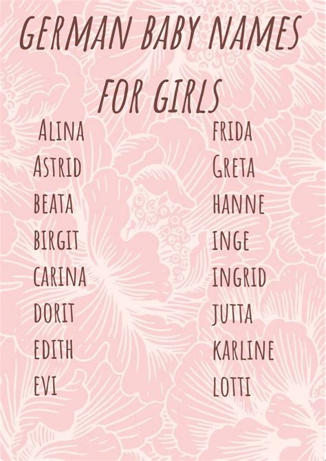 Popular German Girl Names