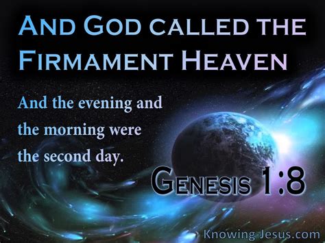 God Inspires Genesis 1 8 The Firmament Of Heaven