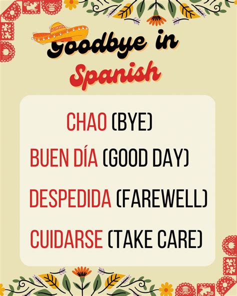 Goodbye in Spanish