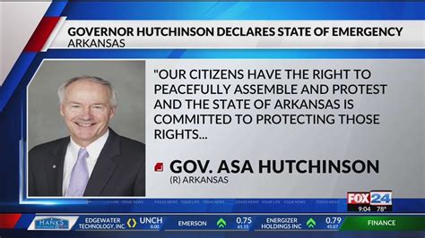 Governor Of Arkansas Declares State Of Emergency Youtube