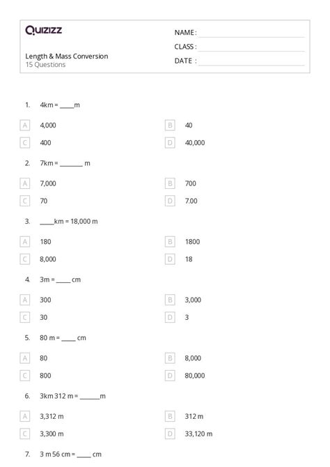 Grade 4 Scale And Conversions Worksheets 2024
