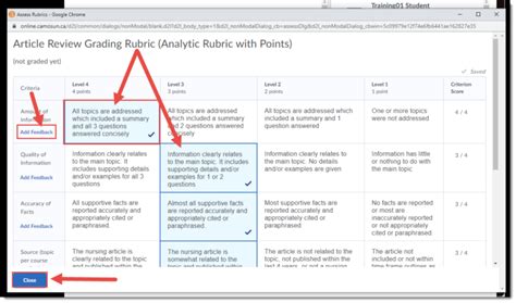 Grading Assignments Using Rubrics In D2l Centre For Excellence In