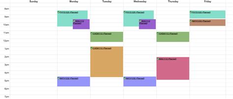 GWU Class Schedule