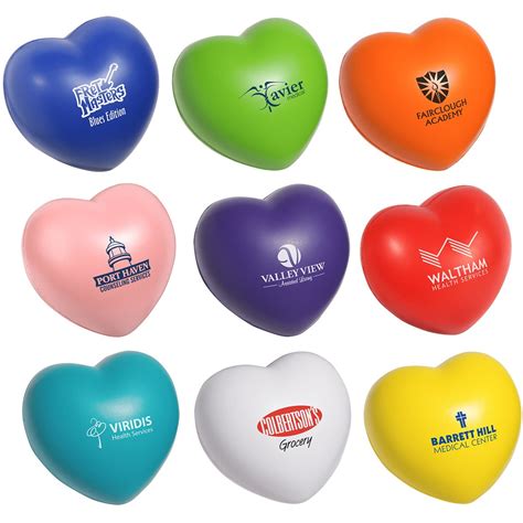 Heart Shaped Custom Stress Balls Logo Stress Balls Epromos