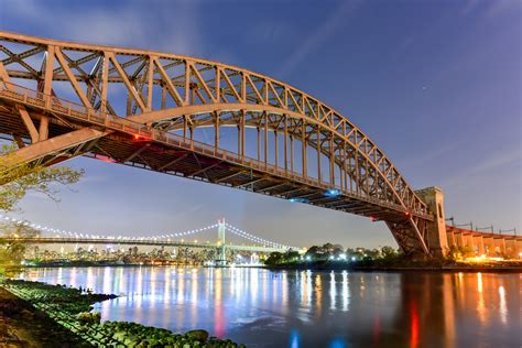 Hell Gate Bridge New York City Stock Photo Image Of City Landscape