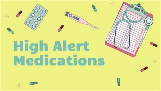 High Alert Medication Presentation Drugs Ppt