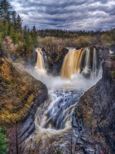High Falls At Grand Portage State Park Minnesota Stock Photo Image