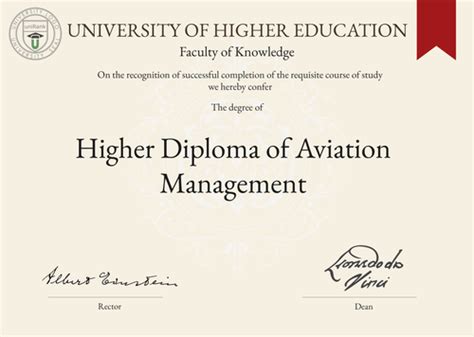 Higher Diploma Of Aviation Management Hdam