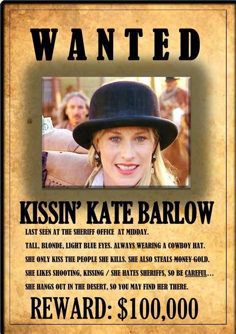 Holes Kissin Kate Barlow Wanted Poster