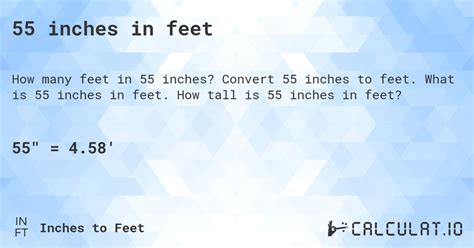 55 inches to feet converter