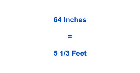 5 Feet in 64 Inches
