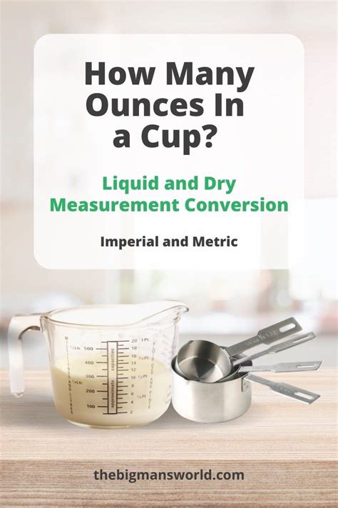 How Many Ounces In A Cup Dry And Liquid Measurements The Big Man S