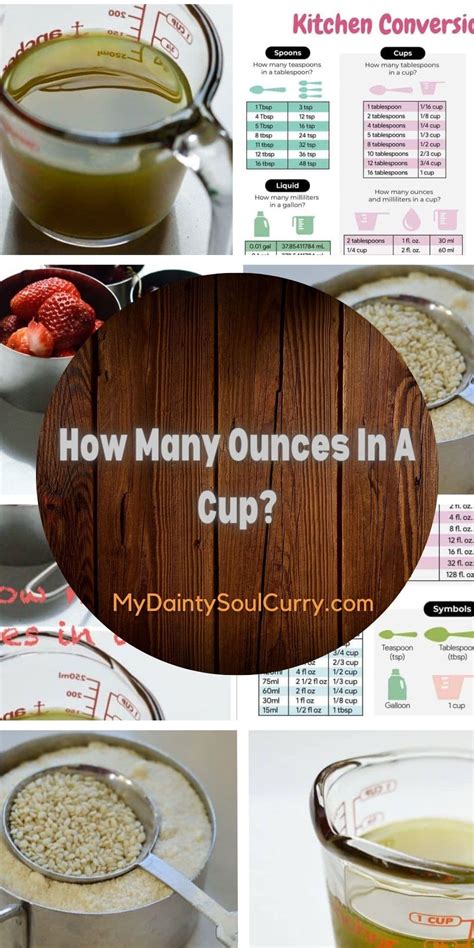 How Many Ounces In A Cup My Dainty Soul Curry Cooking Conversion