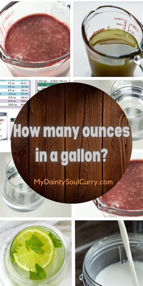 How Many Ounces In A Gallon My Dainty Soul Curry