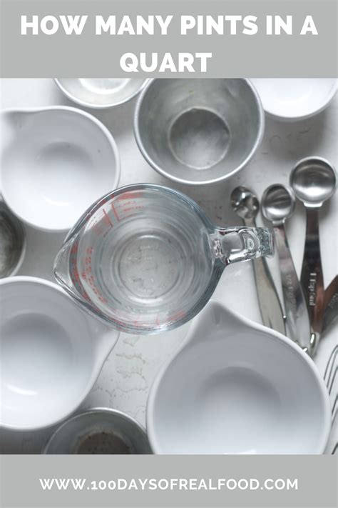 How Many Pints In A Quart With Conversion Chart 100 Days Of Real Food