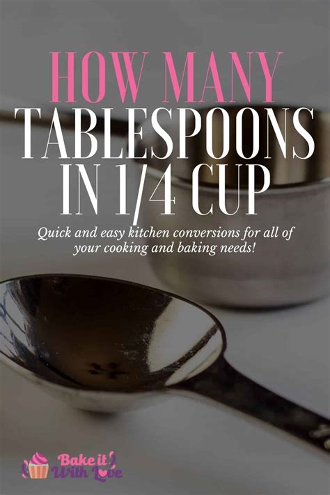 How Many Tablespoons In 1 4 Cup Easy Kitchen Conversions