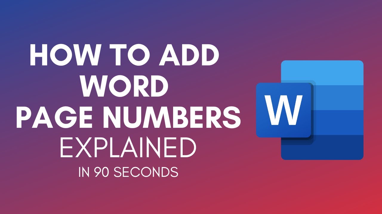 How To Add Page Numbers In Word 3 Easy Examples