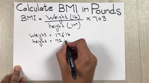 How To Calculate Bmi In Pounds Lbs Body Mass Index Easy Way Youtube