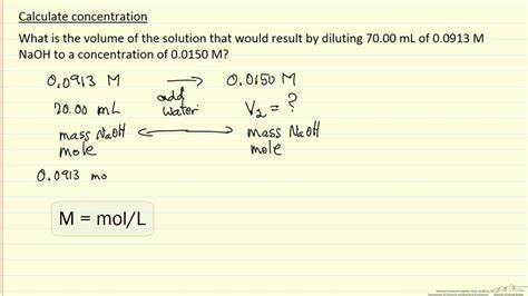 How To Calculate Final Concentration