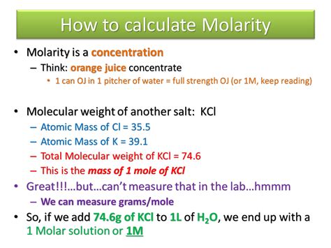 How To Calculate Molarity Researchgate