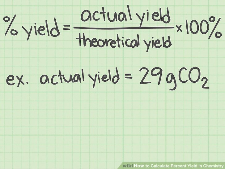 How To Calculate Percent Yield In Chemistry