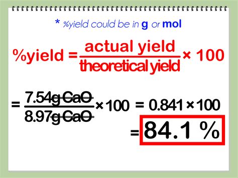How To Calculate The Percent Yield