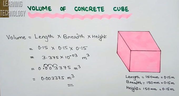 How To Calculate Volume Of Cube Cube Calculation In Civil Engineering