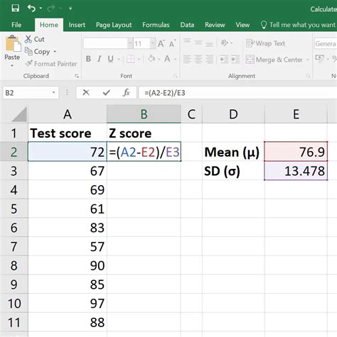 How To Calculate Z Score In Excel