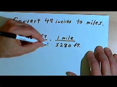 How To Convert Between Inches And Miles Youtube