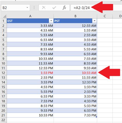 How To Convert Est To Pst Spreadcheaters How To Convert Est To Pst Spreadcheaters