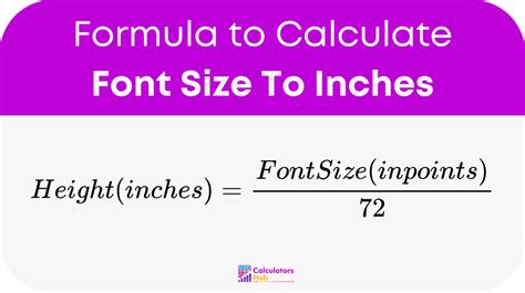 How To Convert Font Point Size To Inches Proper Technique