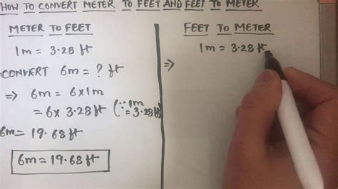 How To Convert Meter To Feet Youtube