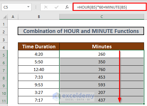How To Convert Minutes To Hours And Minutes In Excel