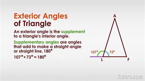 How To Find Exterior Angles Of Triangles
