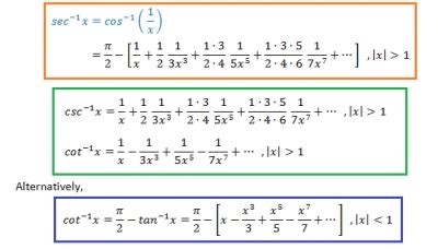 How To Find Series Expansion Of The Inverse Trigonometric Functions A
