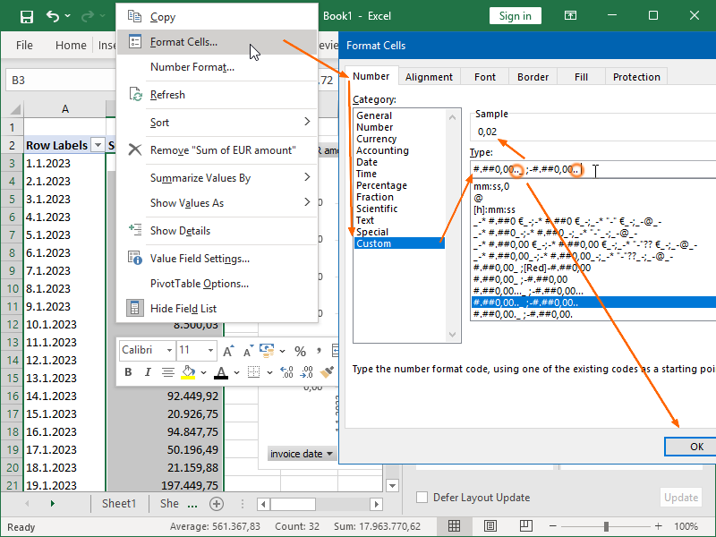 How To Format Numbers In Thousands Million Or Billions In Excel