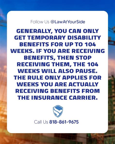 How To Get Temporary Disability Benefits For Up To 104 Weeks Dustin