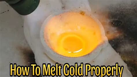How To Melt Gold Properly Easy Gold Melting Youtube