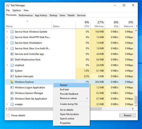How To Restart The Windows Explorer Exe Process